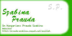 szabina prauda business card